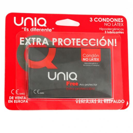 UNIQ FREE ARO PROTECTOR PRESERVATIVO SIN LATEX  3UDS - Imagen 1
