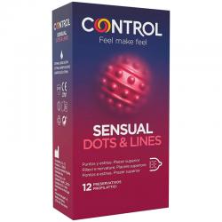 CONTROL SENSUAL DOTS & LINES PUNTOS Y ESTRIAS 12 UDS - Imagen 1