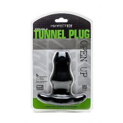 PERFECT FIT DOUBLE TUNNEL PLUG L - NEGRO - Imagen 2