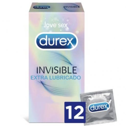 DUREX INVISIBLE EXTRA LUBRICADO 12 UDS - Imagen 1