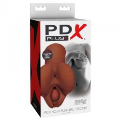PDX PLUS+ PICK YOUR PLEASURE MASTURBADOR DOBLE MARRON - Imagen 4