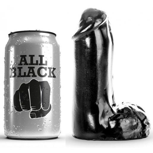 ALL BLACK DILDO REALISTICO 13CM - Imagen 1