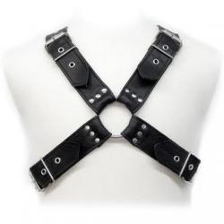 LEATHER BODY BUCKLES HARNESS - Imagen 1