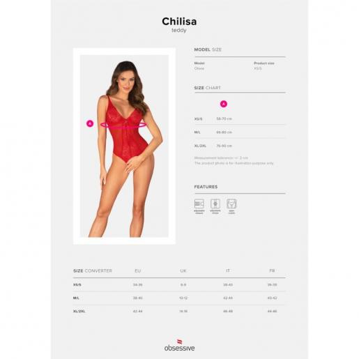 OBSESSIVE - CHILISA CROTCHLESS TEDDY XS/S