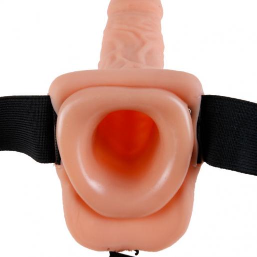 FETISH FANTASY SERIES 7" HOLLOW STRAP-ON WITH BALLS 17.8CM NATURAL - Imagen 5