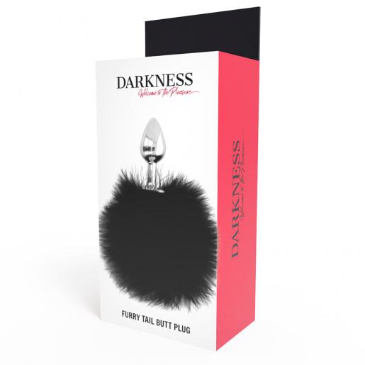DARKNESS EXTRA BUTTPLUG ANAL CON COLA NEGRO 7CM - Imagen 2